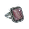 Native American Navajo Rhodochrosite And Silver Ring Size 5-3/4 X11043
