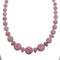 Native American Sterling Silver Rhodochrosite Bead Necklace X11031
