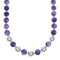 Genuine Sterling Silver Amethyst Bead Necklace X11032