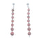 Genuine Sterling Silver Rhodochrosite Bead Post Dangle Earrings X11052