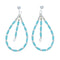 Man Made Turquoise Sterling Silver Post Dangle Earrings X11033