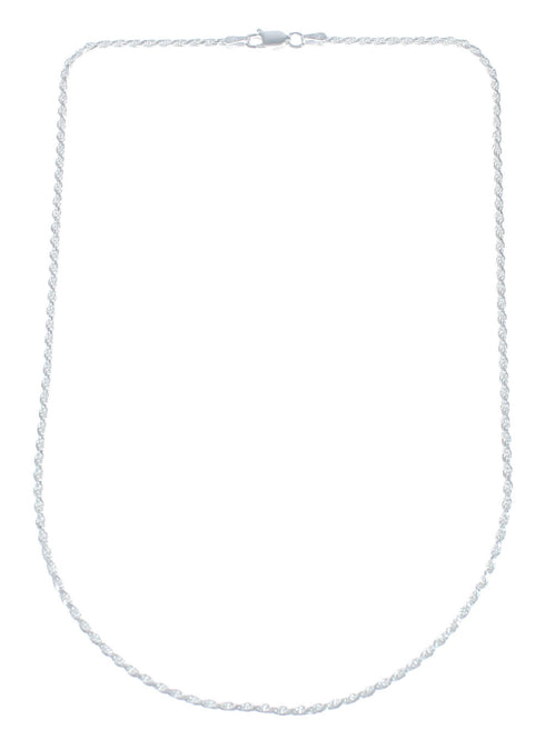 Navajo Sterling Silver Italian Rope Chain And Amethyst Pendant Set X11061