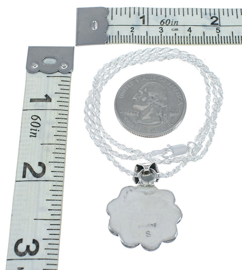 Navajo Sterling Silver Italian Rope Chain And Amethyst Pendant Set X11061