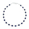 Sterling Silver And Lapis Navajo Bead Bracelet X11065