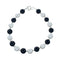 Sterling Silver Mother Of Pearl and Onyx Bead Bracelet X11074