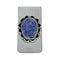 Genuine Navajo Lapis Sterling Silver Money Clip X11078