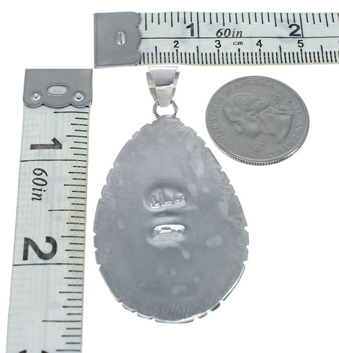 Native American Zuni Multicolor Inlay Sterling Silver Pendant NN20451