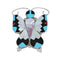Native American Zuni Multicolor Sterling Silver Butterfly Pendant And Pin NN20449