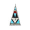 Zuni Indian Sterling Silver And Multicolor Inlay Pendant AX125430