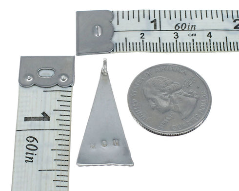 Zuni Indian Sterling Silver And Multicolor Inlay Pendant AX125430