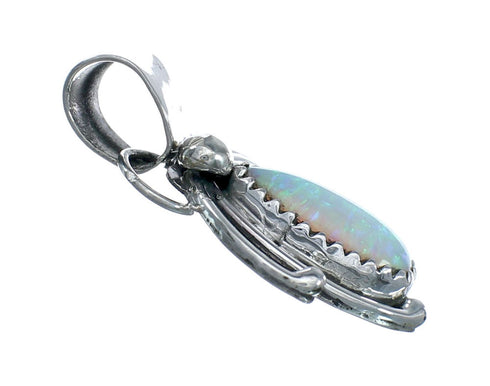 Native American Leaf Opal And Sterling Silver Pendant NN20456
