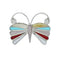 Native American Zuni Multicolor Inlay Butterfly Pin Pendant NX11565