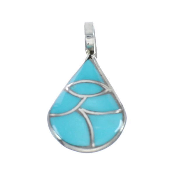 Native American Zuni Turquoise Sterling Silver Pendant NN20425