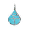 Native American Zuni Turquoise Sterling Silver Pendant NN20425