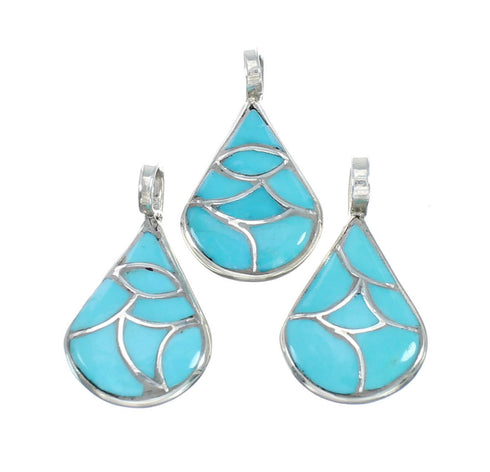 Native American Zuni Turquoise Sterling Silver Pendant NN20425