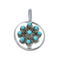 Reversible Zuni Sterling Silver Coral & Turquoise Pendant NN20444