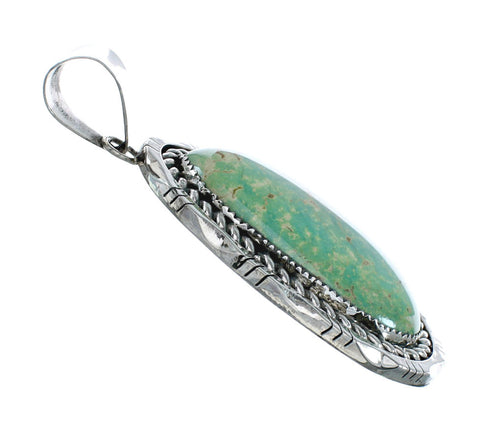 Authentic Navajo Kingman Turquoise Sterling Silver Pendant NN20436