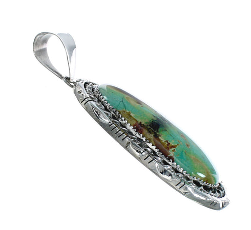 Authentic Navajo Kingman Turquoise Sterling Silver Pendant NN20432