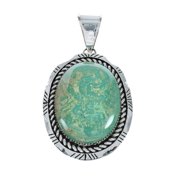 Authentic Navajo Kingman Turquoise Sterling Silver Pendant NN20430