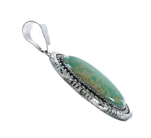 Authentic Navajo Kingman Turquoise Sterling Silver Pendant NN20430