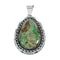 Authentic Navajo Kingman Turquoise Sterling Silver Pendant NN20431