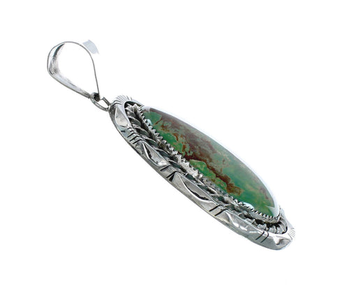 Authentic Navajo Kingman Turquoise Sterling Silver Pendant NN20431