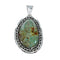 Authentic Navajo Kingman Turquoise Sterling Silver Pendant NN20433