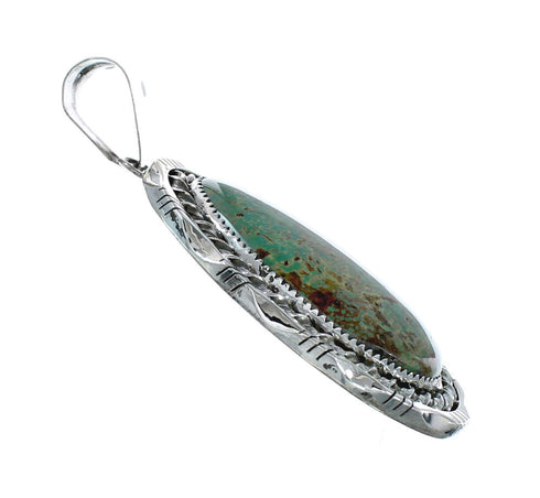 Authentic Navajo Kingman Turquoise Sterling Silver Pendant NN20433