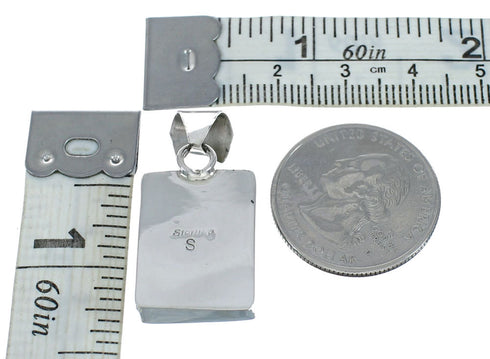 Native American Sterling Silver Authentic Turquoise Pendant NN20437