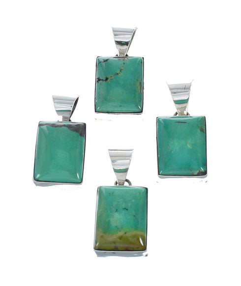 Native American Sterling Silver Authentic Turquoise Pendant NN20437