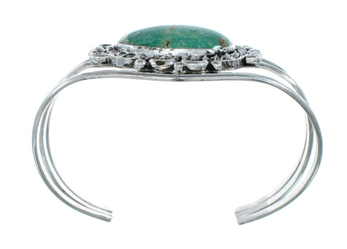 Authentic Kingman Turquoise Sterling Silver Navajo Cuff Bracelet NN20442