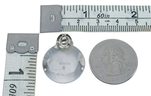 Native American Navajo Lapis Genuine Sterling Silver Pendant NX11553