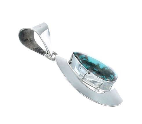 Sterling Silver Turquoise Navajo Tear Drop Pendant NX11547