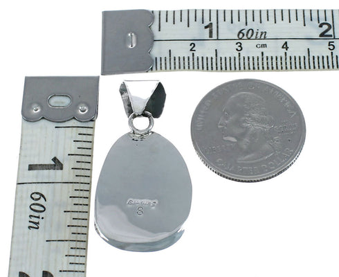 Native American Sterling Silver Authentic Turquoise Pendant NN20472