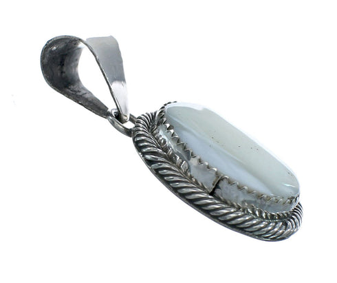 Native American Navajo Mother of Pearl Sterling Silver Pendant NN20468