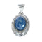 Denim Lapis Genuine Sterling Silver Navajo Pendant NN20471