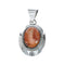 Orange Shell Oyster Navajo Sterling Silver Pendant NN20469