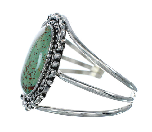 Authentic Kingman Turquoise Sterling Silver Navajo Cuff Bracelet NN20463