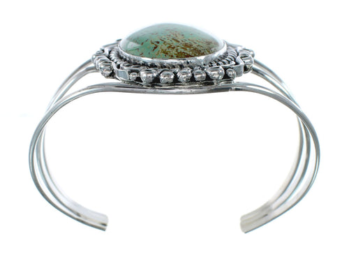 Authentic Kingman Turquoise Sterling Silver Navajo Cuff Bracelet NN20463