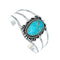 Authentic Kingman Turquoise Sterling Silver Navajo Cuff Bracelet NN20465