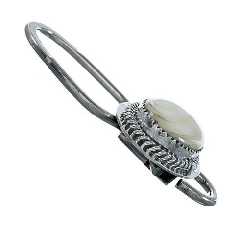 Navajo White Shell Sterling Silver Keychain NN20498
