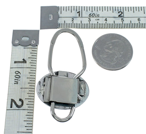 Navajo White Shell Sterling Silver Keychain NN20498