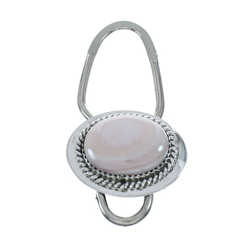 Navajo Pink Shell Sterling Silver Keychain NN20497