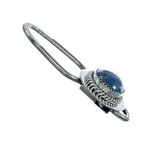 Native American Authentic Sterling Silver Denim Lapis Key Chain NN20494