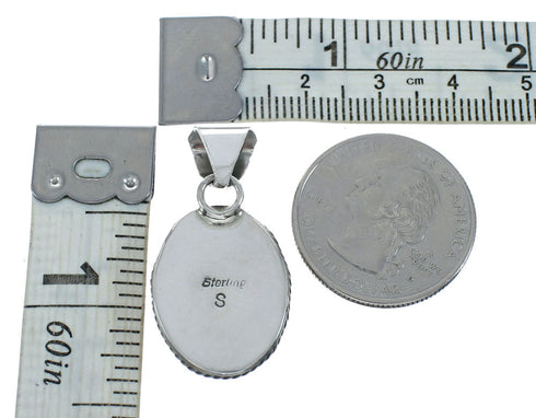 Oyster Shell Navajo Sterling Silver Pendant NN20489