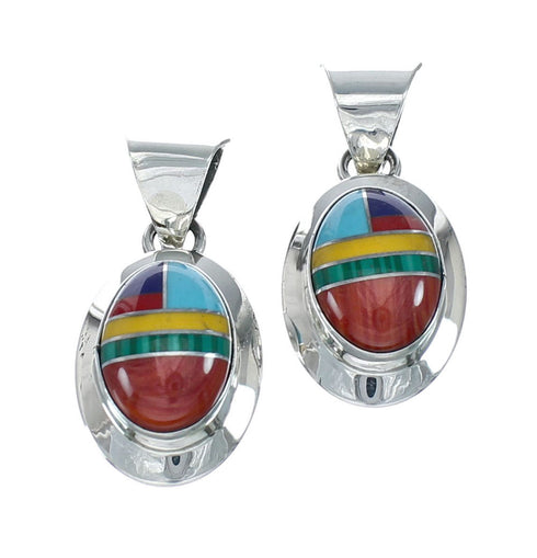 Native American Manmade Multicolor Inlay Pendant NN20492