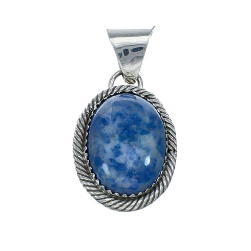 Denim Lapis Genuine Sterling Silver Navajo Pendant NN20491