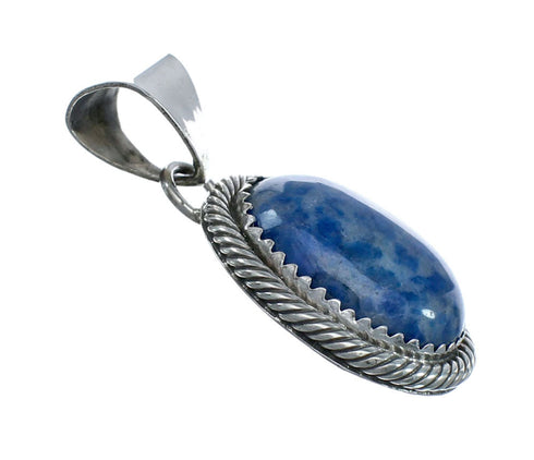 Denim Lapis Genuine Sterling Silver Navajo Pendant NN20491