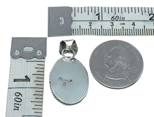 Denim Lapis Genuine Sterling Silver Navajo Pendant NN20491