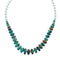 Navajo Native American Sterling Silver And Turquoise Bead Necklace NX11633